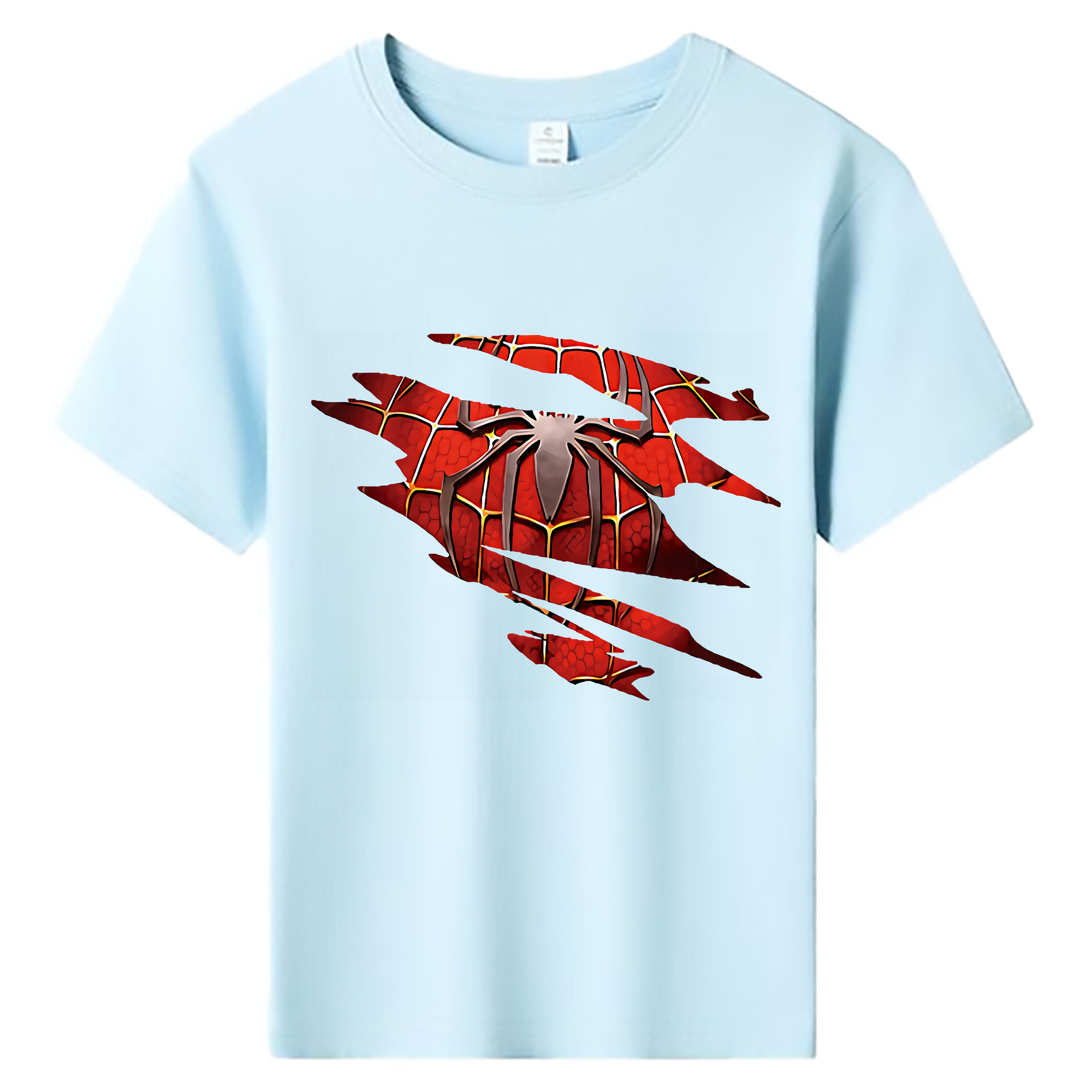 （画像用） Spider Man スパイダーマン 綿100％キッズTシャツ（フロントプリント）